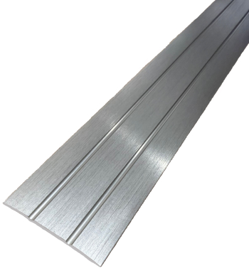 Preview: Übergangsprofil flach Titan eloxiert und geschliffen selbstklebend